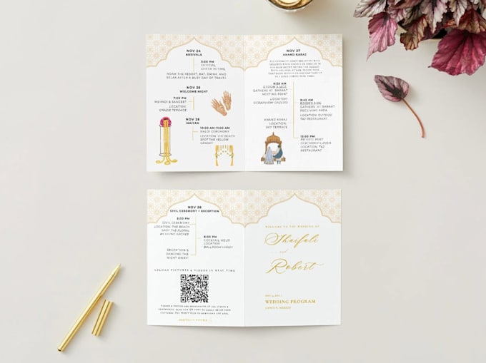 design your wedding program and I specialize in south asian events
