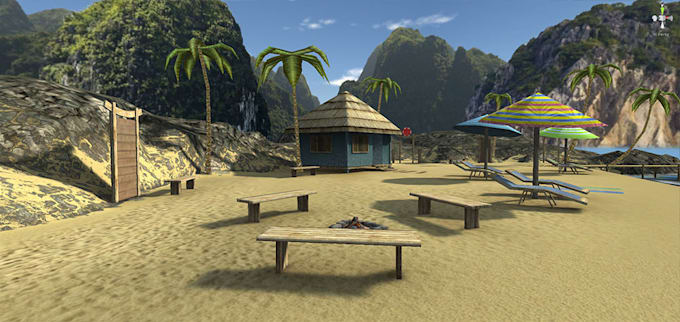 design low poly 3d game environments for unity or unreal