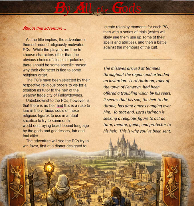 write your next great dnd one shot or campaign