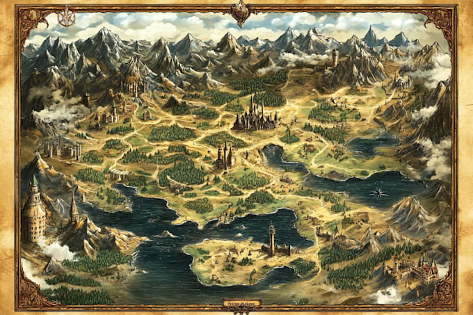 Fantasy Map Inso Do fantasy map illustration for map by Lissetteeersb | Fiverr
