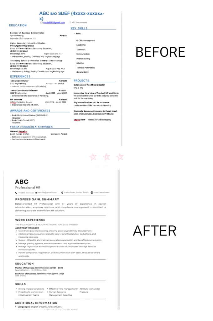 create ats friendly, modern and euro pass CV resume