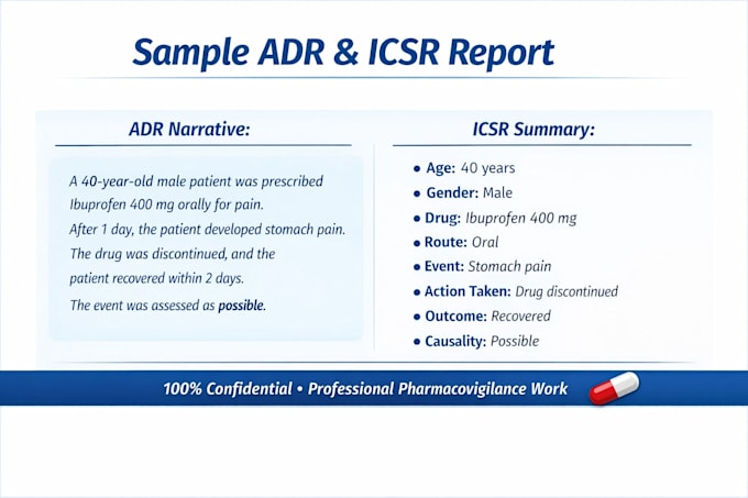 prepare pharmacovigilance icsr and adr case reports