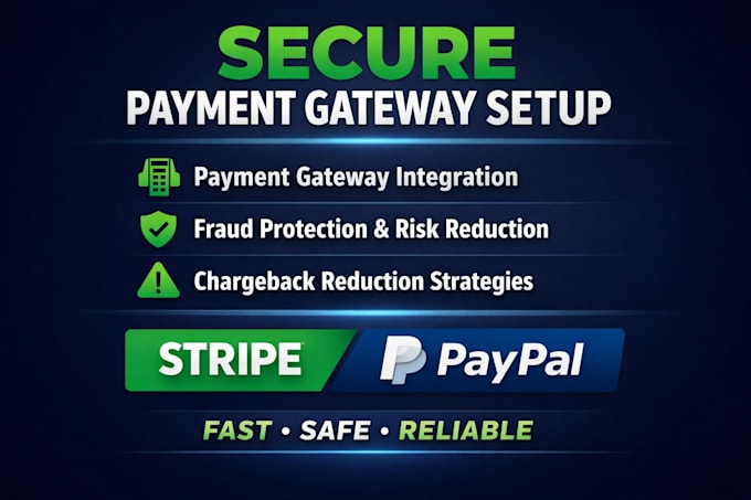 set up secure payment gateway and help reduce chargebacks