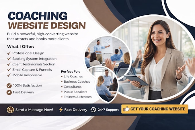 design coaching website for life coach consultant speaker trainer website