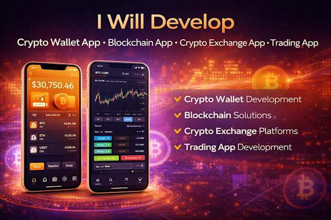 develop crypto wallet app blockchain app crypto exchange app trading app