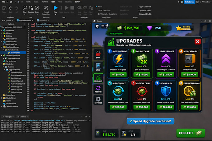 create custom roblox lua scripts and gui systems