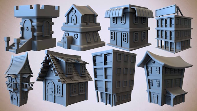 do 3d game assets low poly characters environment props for unity unreal engine