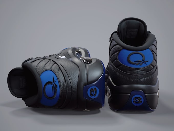 create realistic 3d shoe design, sneaker modeling render