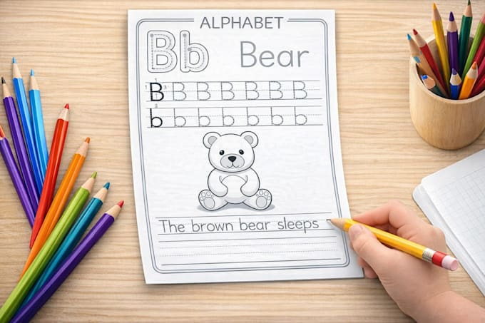 custom kids handwriting practice and alphabet tracing worksheets
