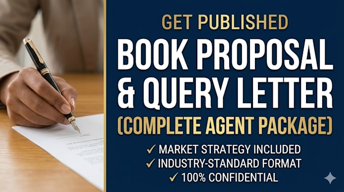 write a professional book proposal and query letter for literary agents