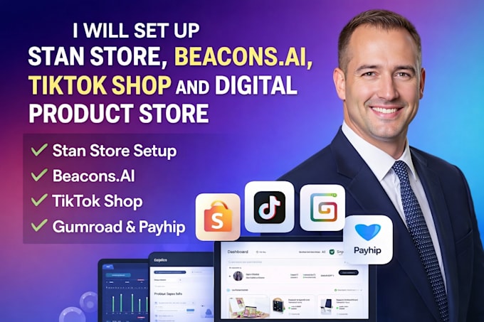 build a high converting stan store, beacons ai or digital product store
