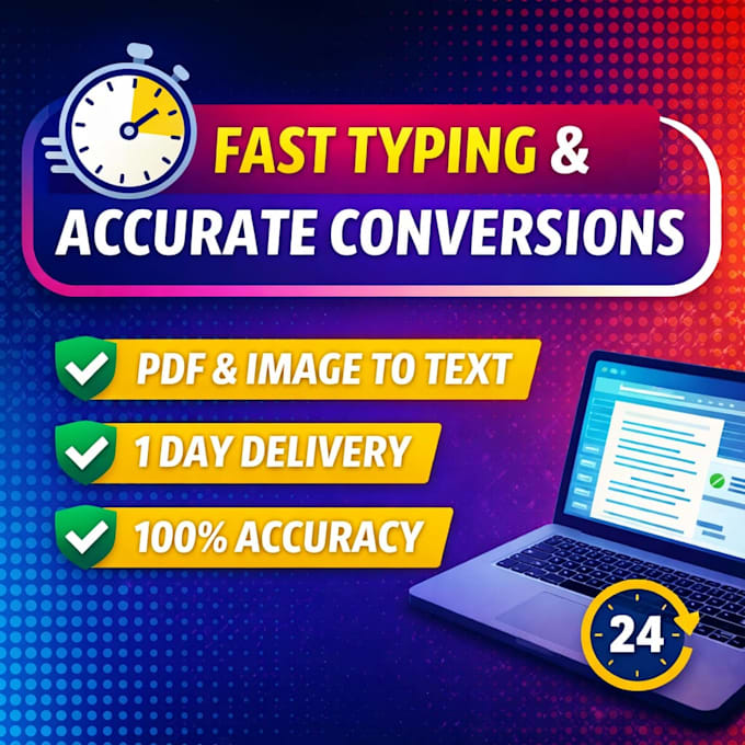do fast and accurate typing work from pdf image or handwritten notes