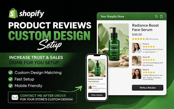 setup shopify product reviews with custom design