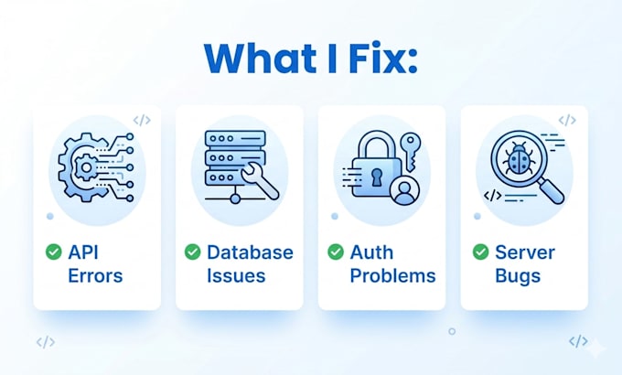 fix backend API errors fast spring boot express