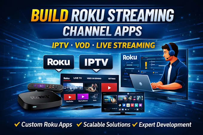 develop roku live streaming channel app, roku tv and roku sdk