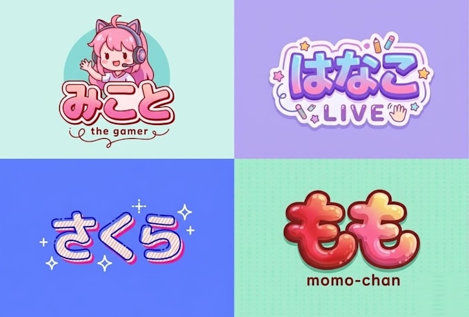 create a cute kawaii logo for your business
