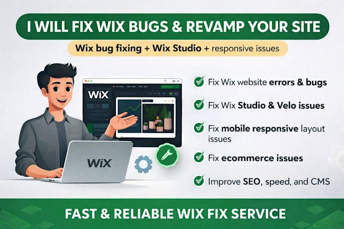 fix wix website bugs errors studio issues mobile responsive ecommerce problem