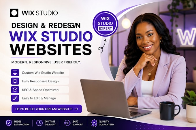 design wix studio website, develop wix studio website, create wix studio website