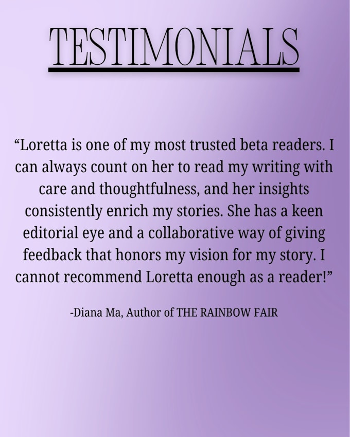 provide mentorship or beta reading services to writers