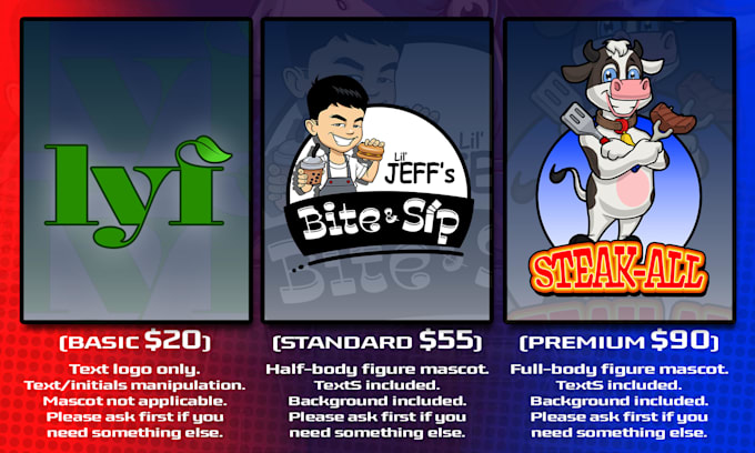 create your mascot design, logo and caricature character art