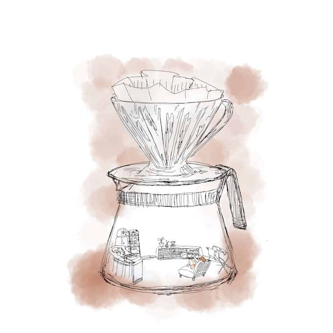 create a unique hand drawn illustration for your project or gift