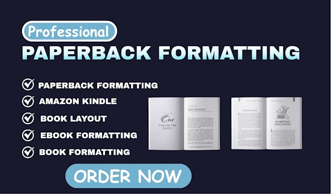 paperback formatting, book typesetting, manuscript editing, ebook formatting