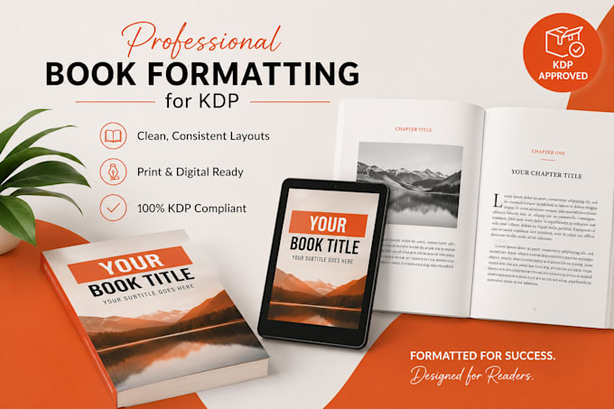 professionally format your ebook and paperback for amazon KDP publishing