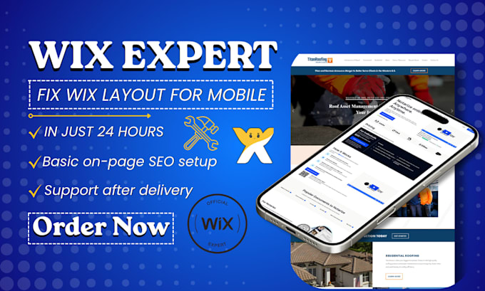 fix wix layout for mobile and optimize responsiveness