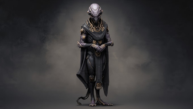 design stunning sci fi portrait art
