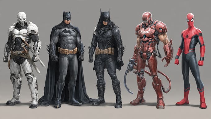 illustrate superhero character art