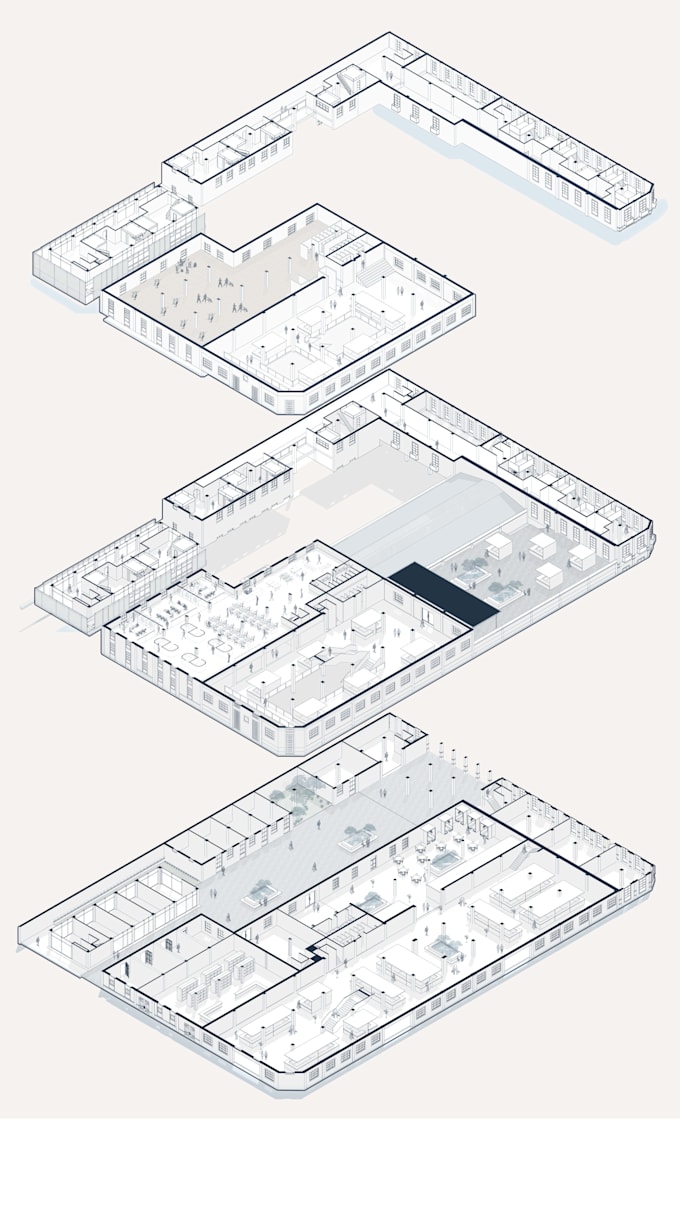 architectural technical drawings plans, sections, elevations