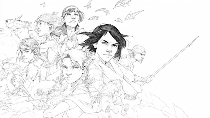 create custom line art illustrations from your ideas