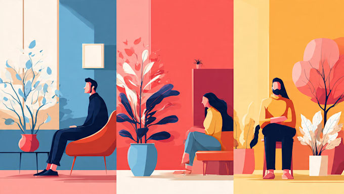 create stylish flat vector illustrations