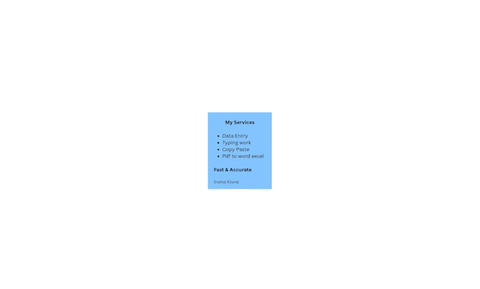 fast data entry, typing and copy paste work
