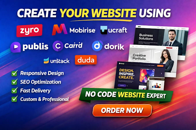 create website using dot zyro mobirise ucraft publis carrd dorik duda unstack