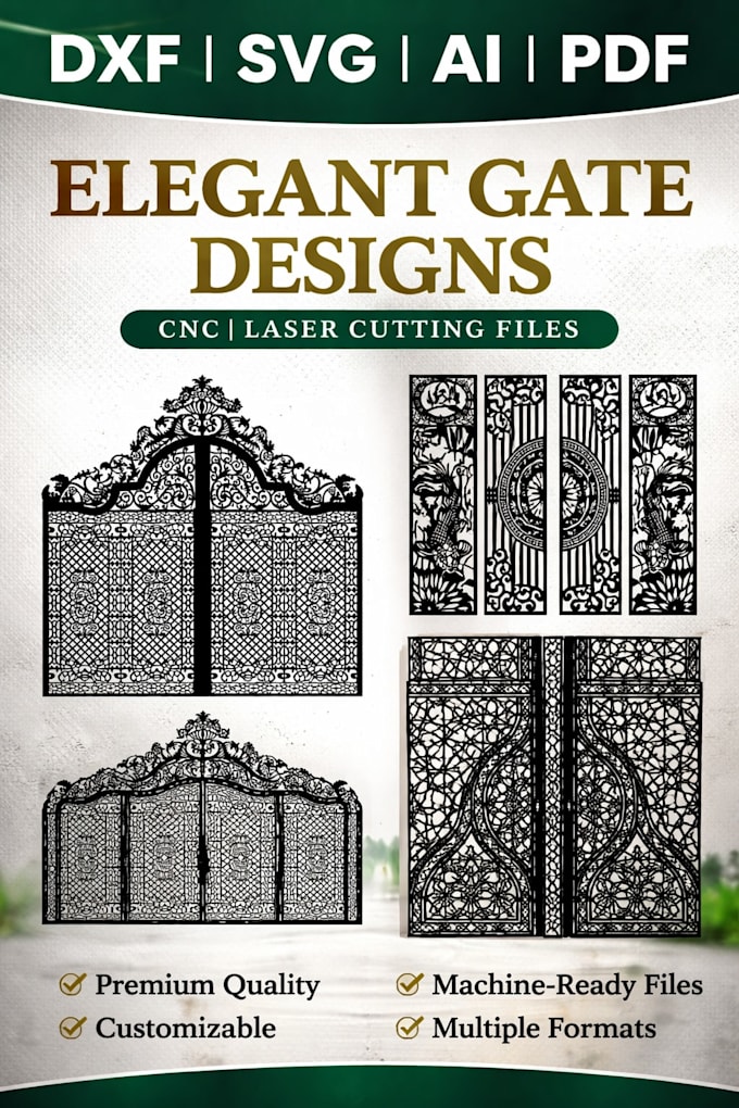 create premium islamic cnc laser cut vector designs