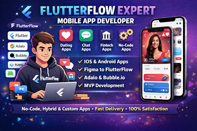 build flutterflow app mobile app development flutter developer figma to flutter