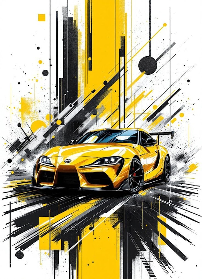 you racing car into vector illustration