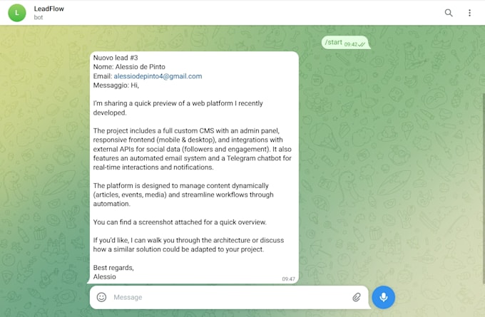 automate your business with API integrations and telegram bot