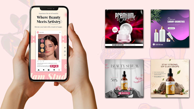 design attractive instagram carousel posts and ads