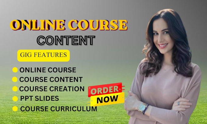 create your online course outline, course curriculum elearning content design