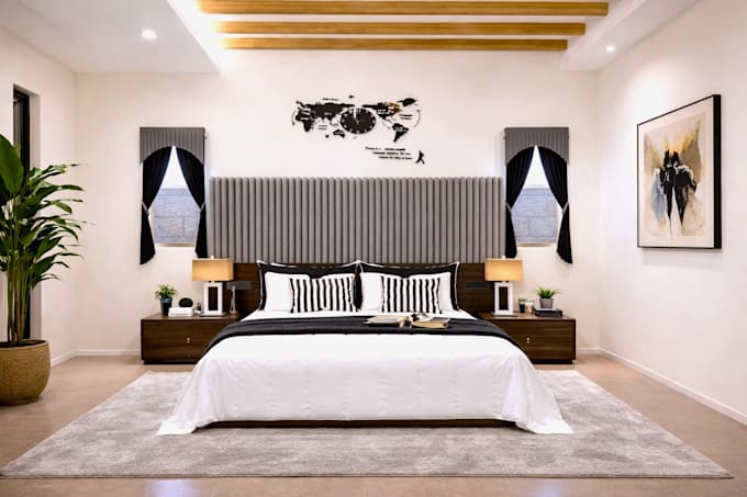 create 3d model and realistic rendering from 2d floor plan in sketchup