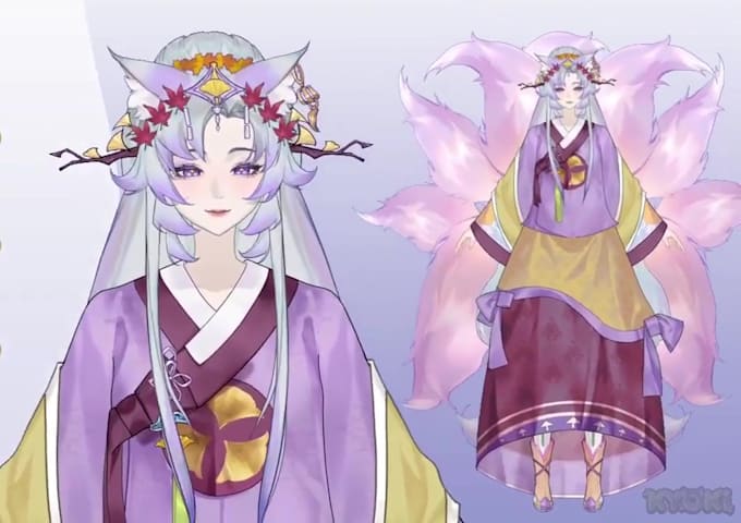 design and rigging high quality vtuber model 2d vtuber design live2d rigging