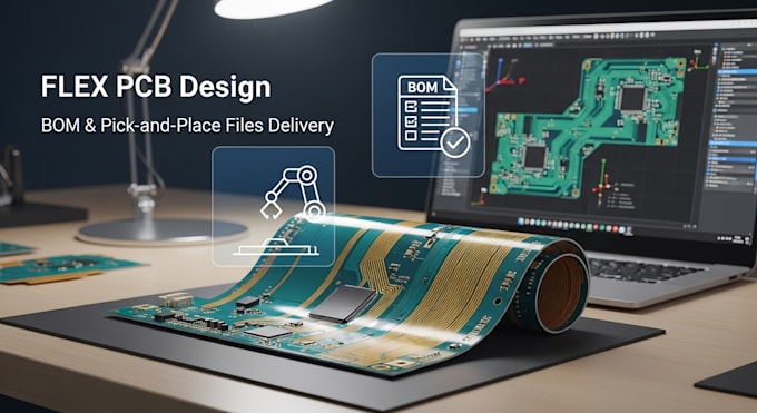 design flex pcb, deliver bom pick and place files