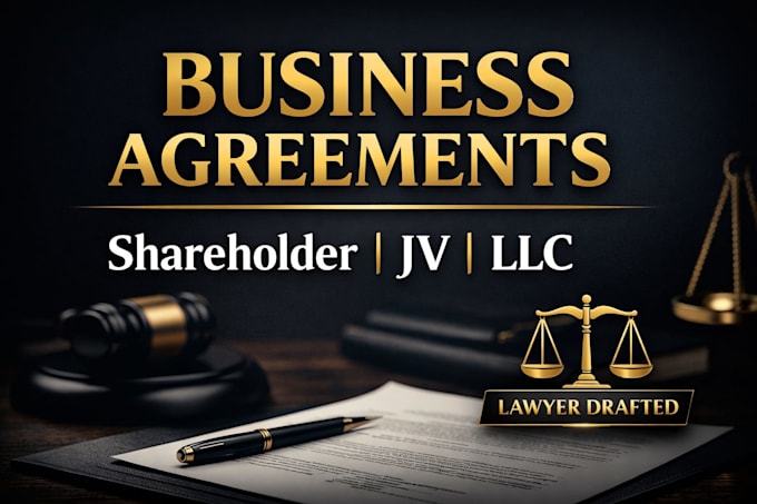 draft shareholder, joint venture, and llc agreements