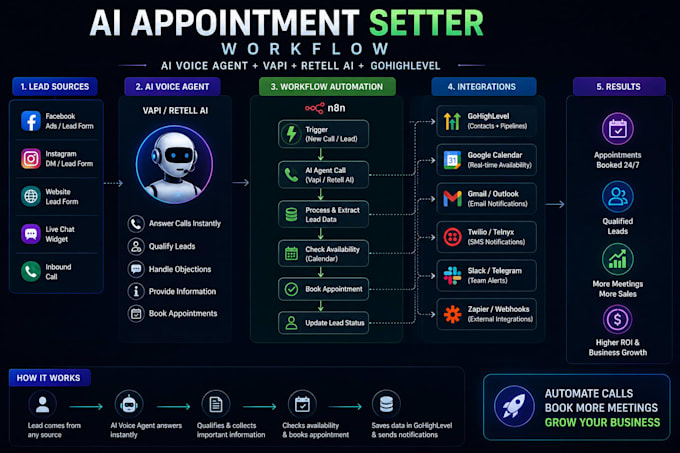 build an ai appointment setter with vapi retell ai and gohighlevel