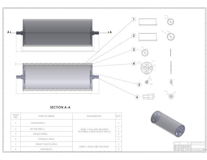 design mechanical parts and assemblies in solidworks with drawings