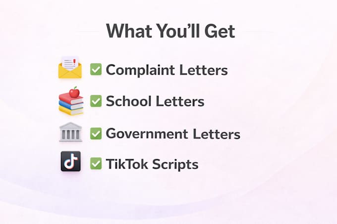write a professional letter for any situation