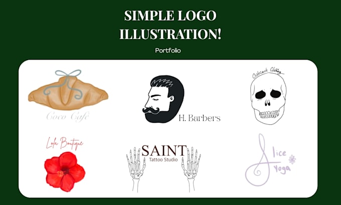 hand draw a simple logo or illustration