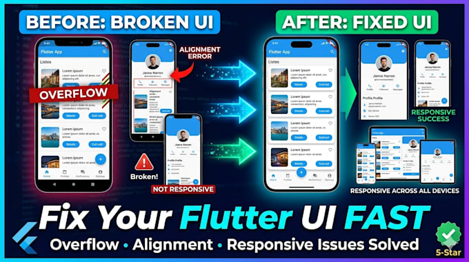 fix flutter UI bugs and improve app design